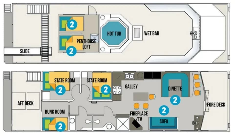 56' Cruisecraft Floor Plan